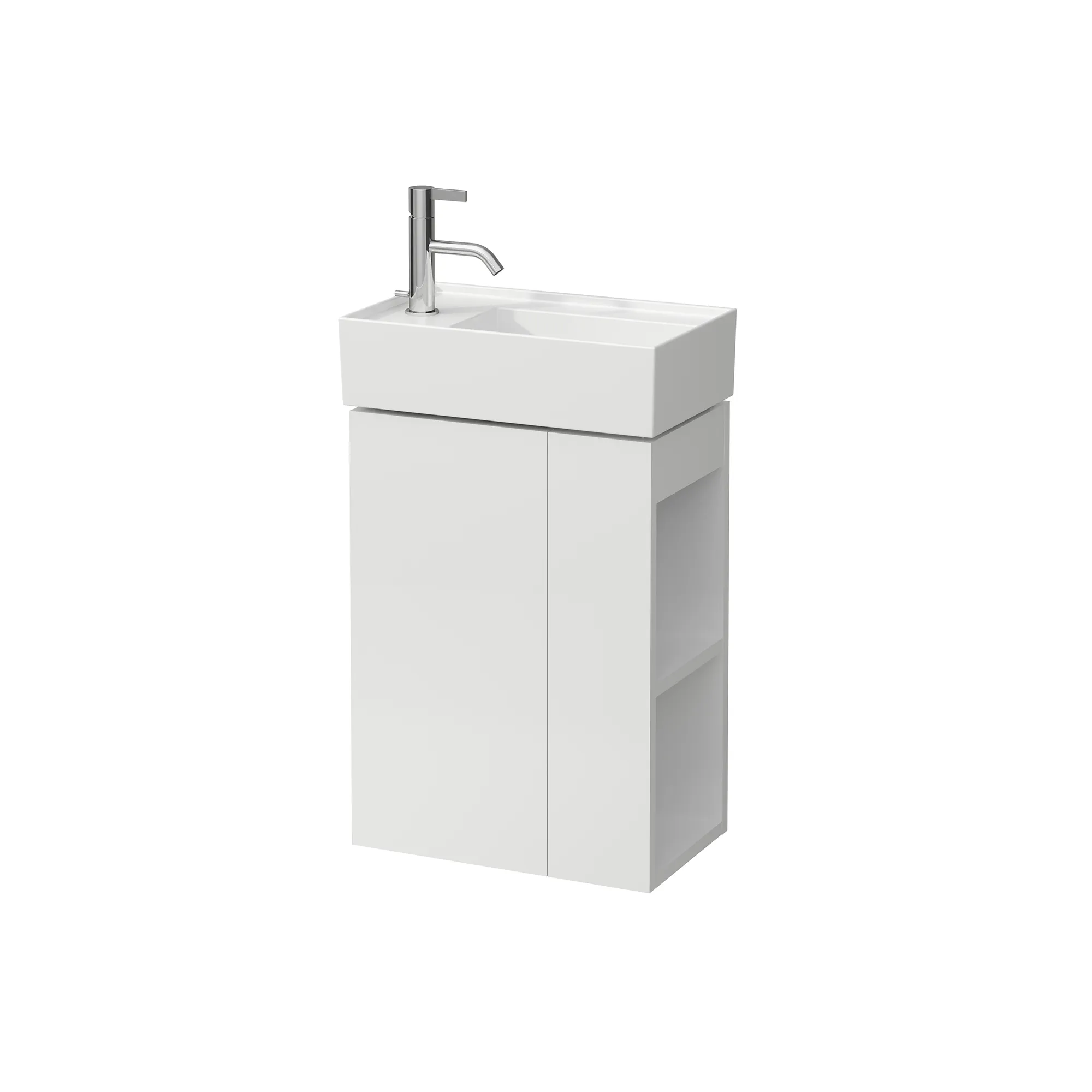 Laufen Waschtischunterbau „Kartell“ 270 × 600 × 440 mm Weiß matt, Anschlag links