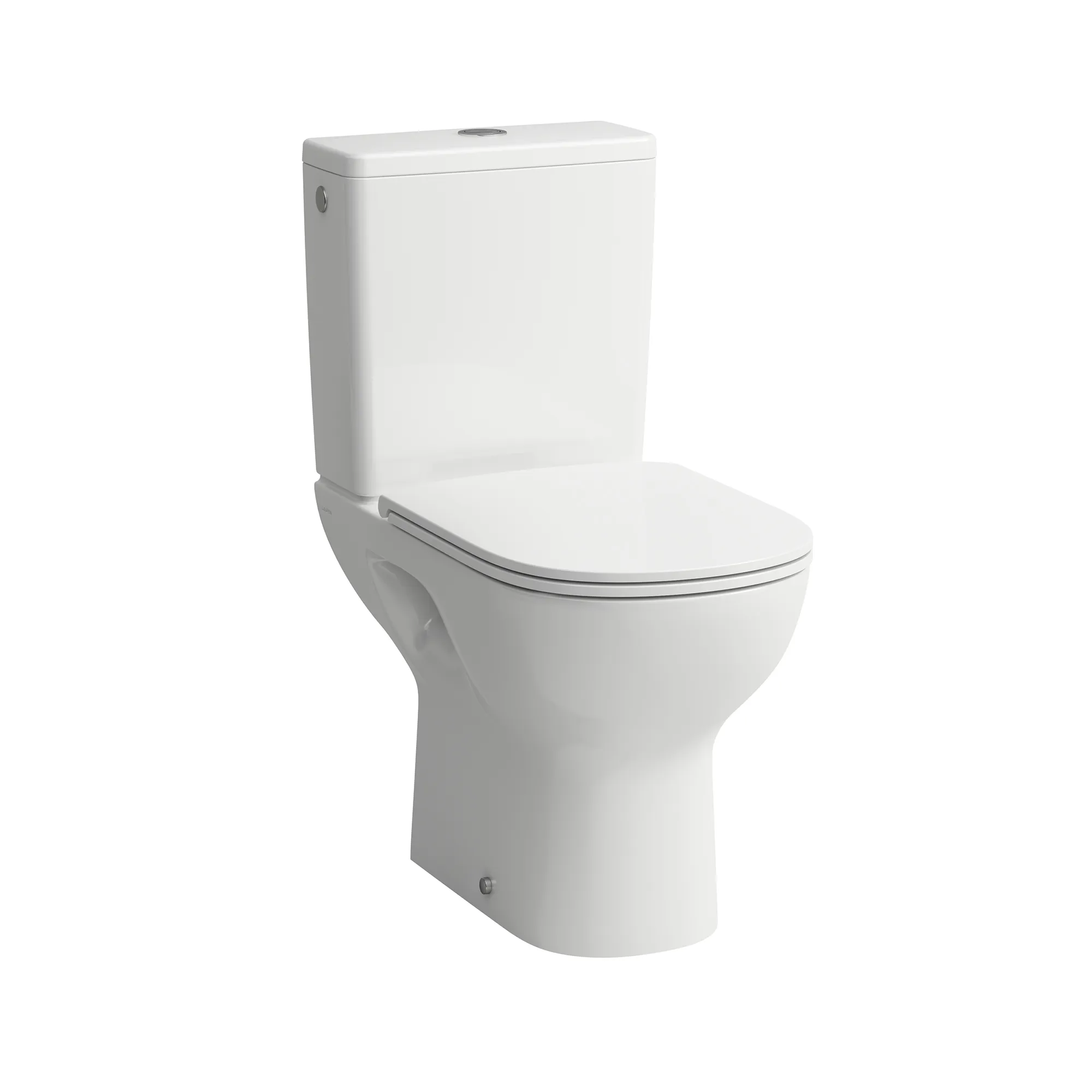 Laufen Stand-Tiefspül-WC Keramikhohe 43 cm „Lua“ 360 × 420 × 650 mm in Weiß, Abgang waagerecht, ohne Spülrand