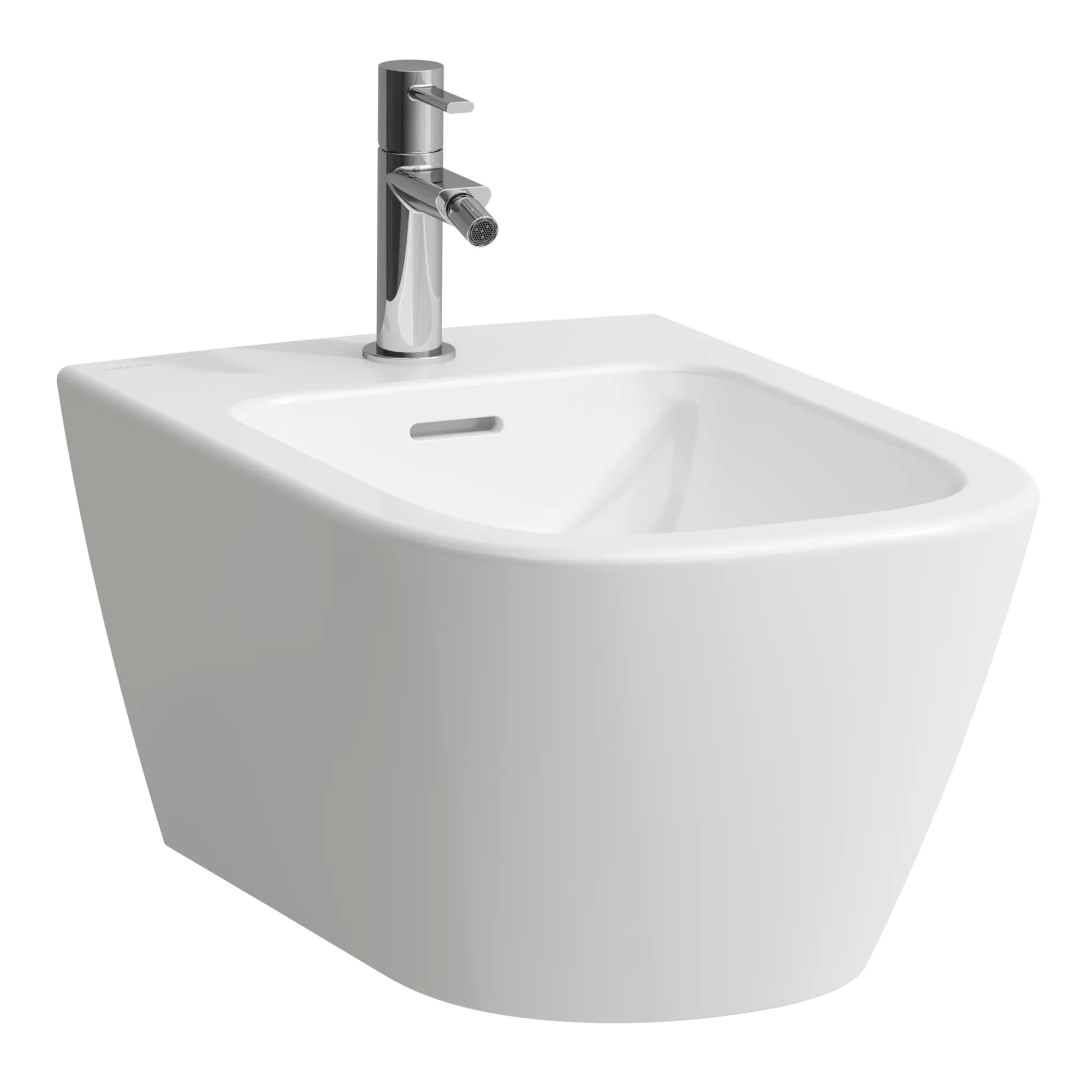 Wandbidet Advanced (verdeckte Befestigung), MEDA, 540x360, 1 Hahnloch mit Überlauf, ohne seitliches Loch für Wasseranschluss, weiß