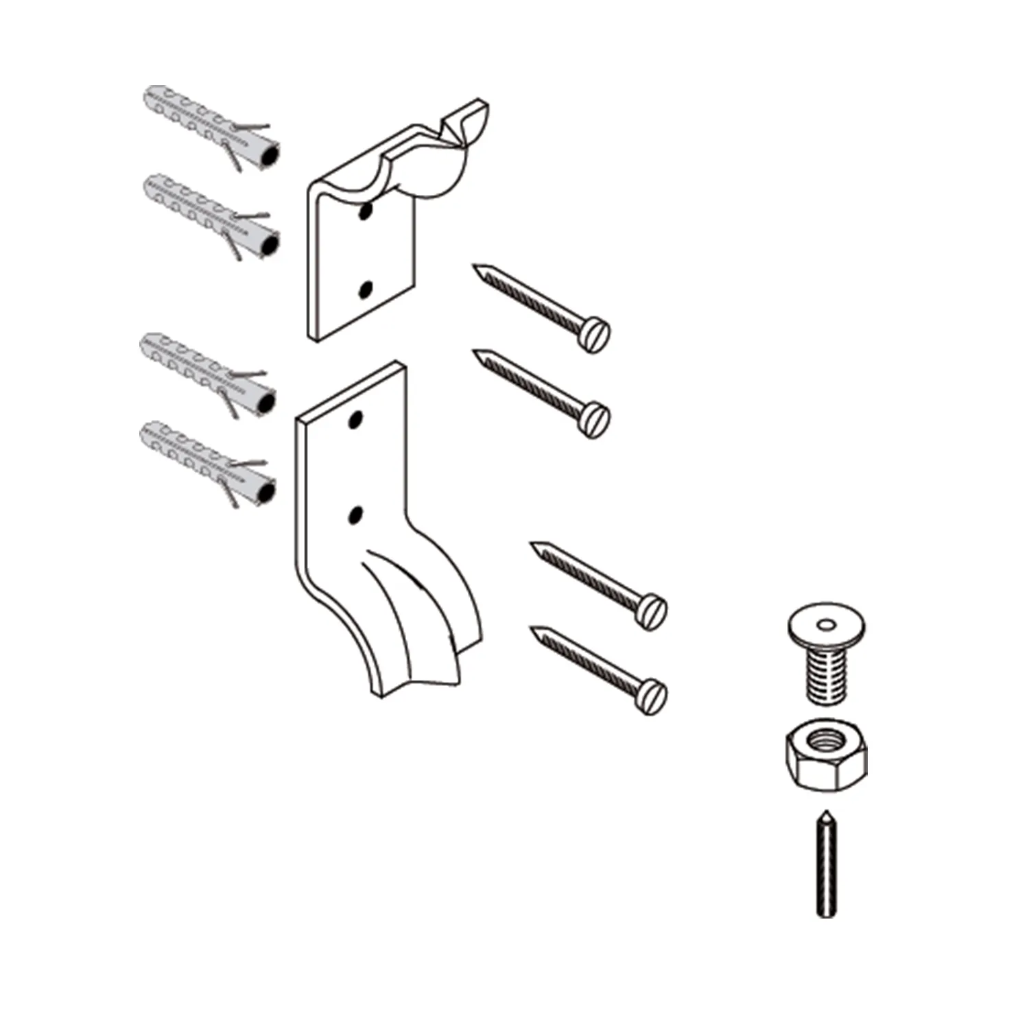 Montagezubehör für Urinaltrennwand CINTO