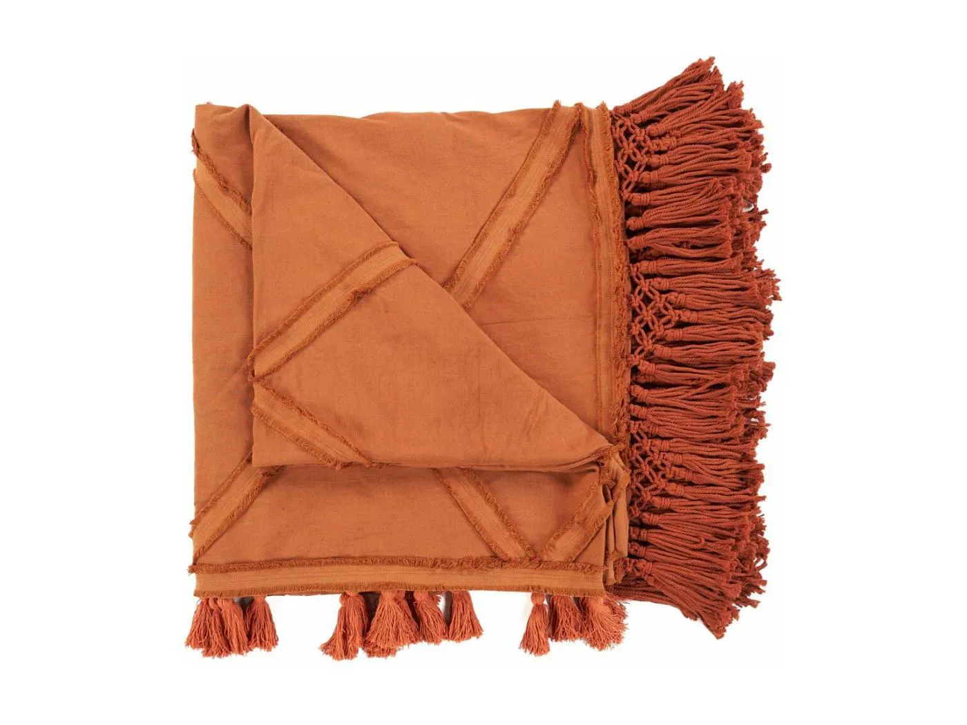 Der Berber Bettüberwurf - Terrakotta