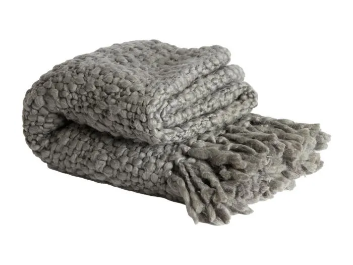 Plaid RISCA - 170x130x0,5cm - Grau