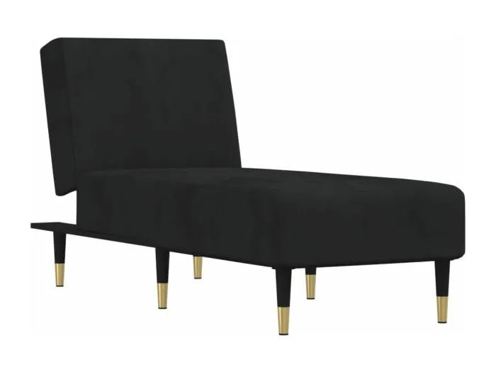 Boynton Beach Chaiselongue Schwarz Samt