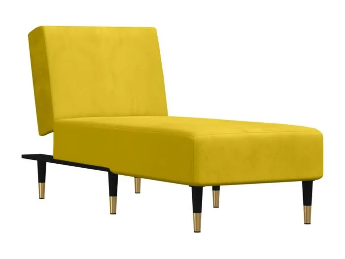 Boynton Beach Chaiselongue Gelb Samt