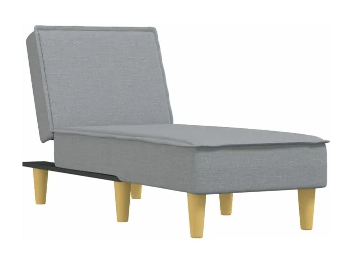 Trapani Chaiselongue Hellgrau Stoff