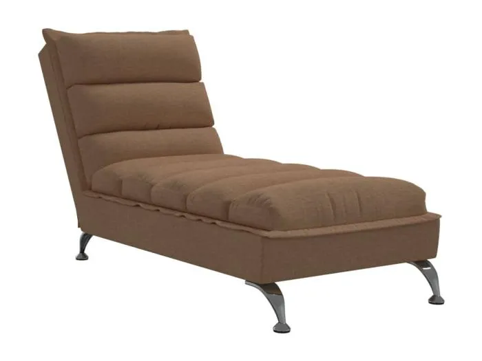 Saumur Chaiselongue mit Kissen Braun Stoff