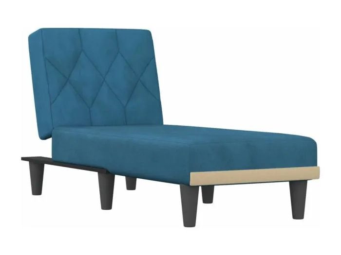 Sophie-Léonore Chaiselongue Blau Samt