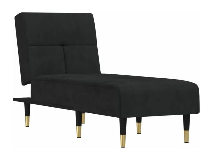 Alfta Chaiselongue Schwarz Samt