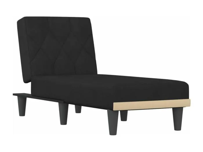 Sophie-Léonore Chaiselongue Schwarz Samt