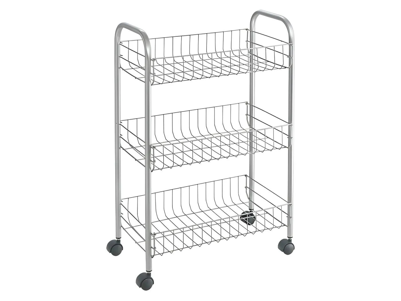 Mehrzweckregal 3 Regale LUGANO von Metaltex 41x23x63 cm Silber