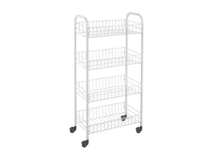 Metaltex Servierwagen mit 4 Körben Pisa Weiß