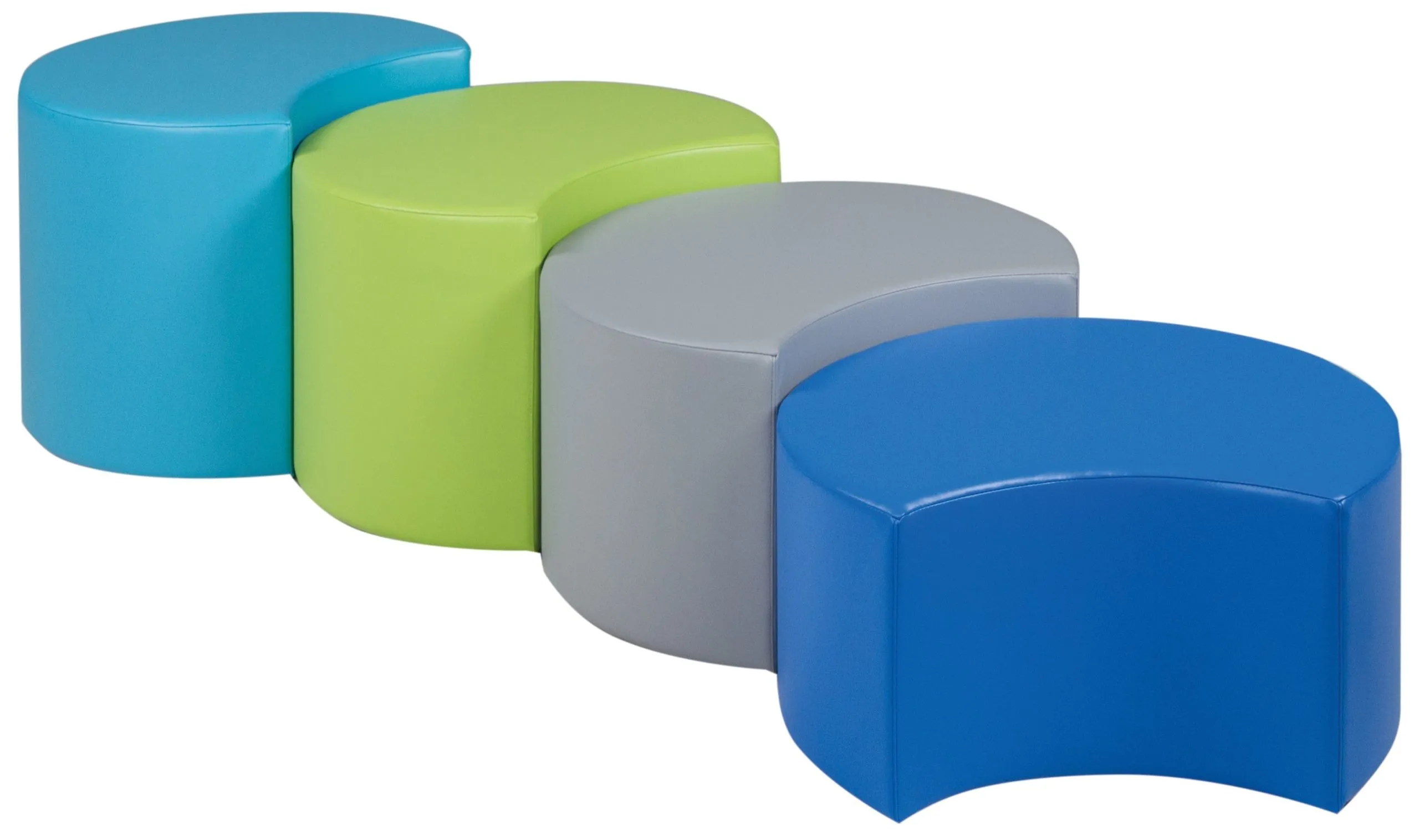 Sitzelement PAC, Hocker mit Ø 56 cm, Kunstlederbezug