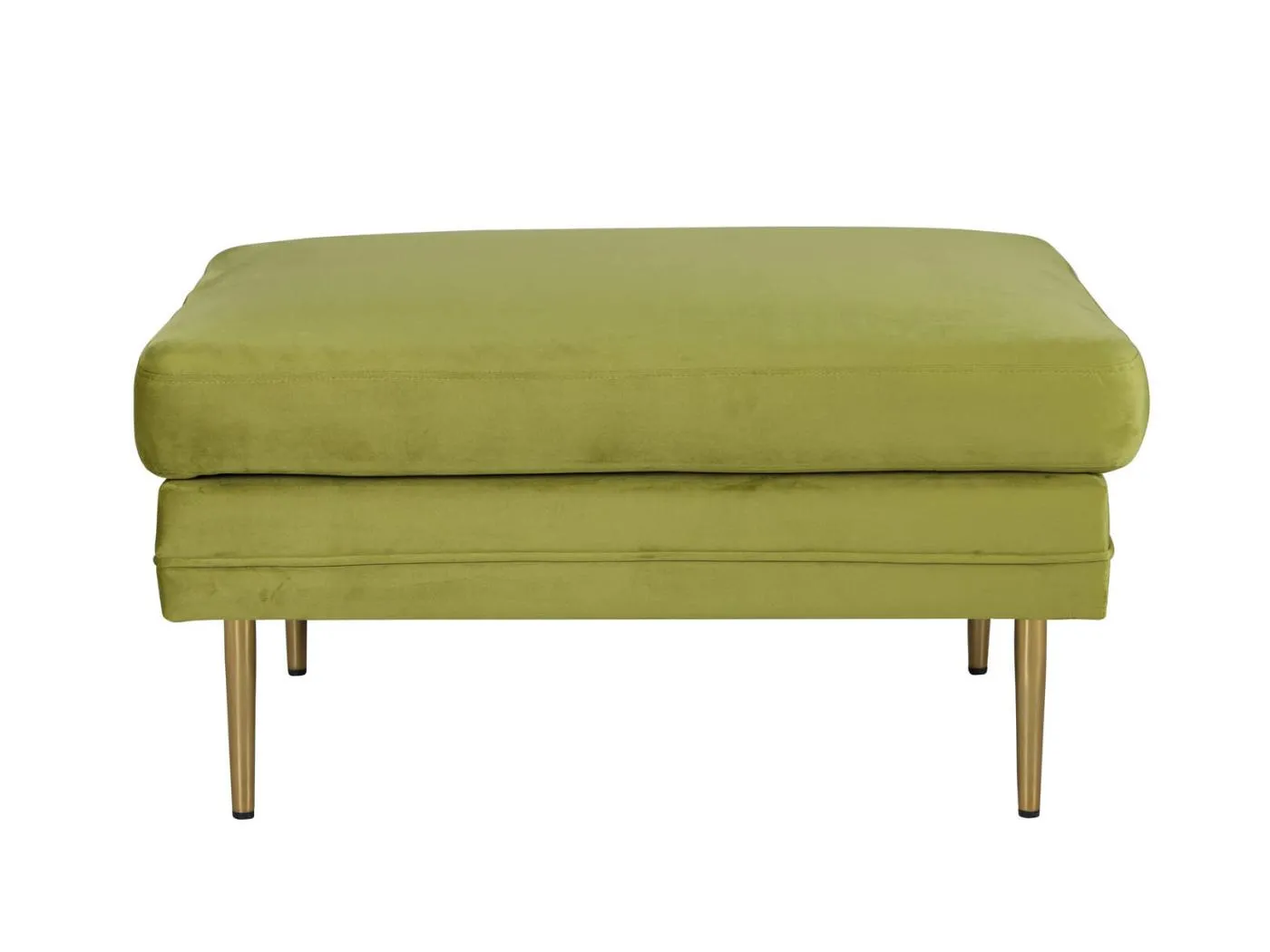 Boom Pouf, Hocker Velour Messing, grün.