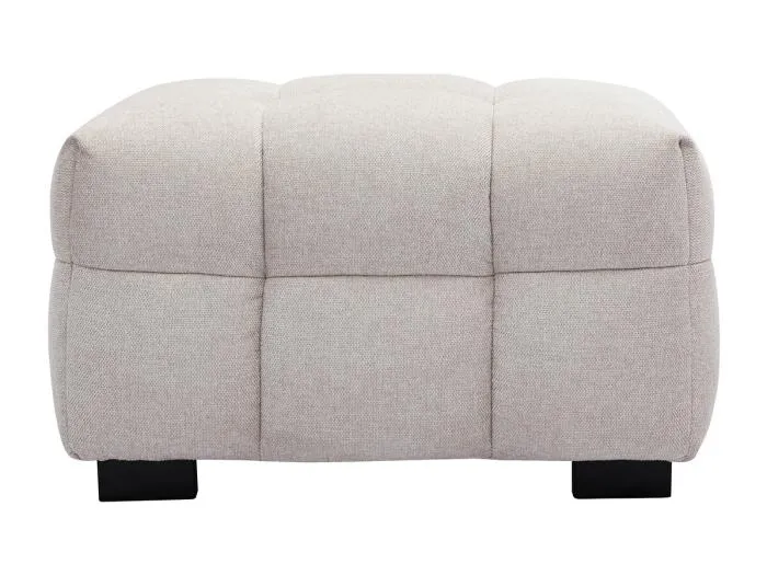 Design-Fußstütze mit beigem Stoff im Samtdesign CORTO