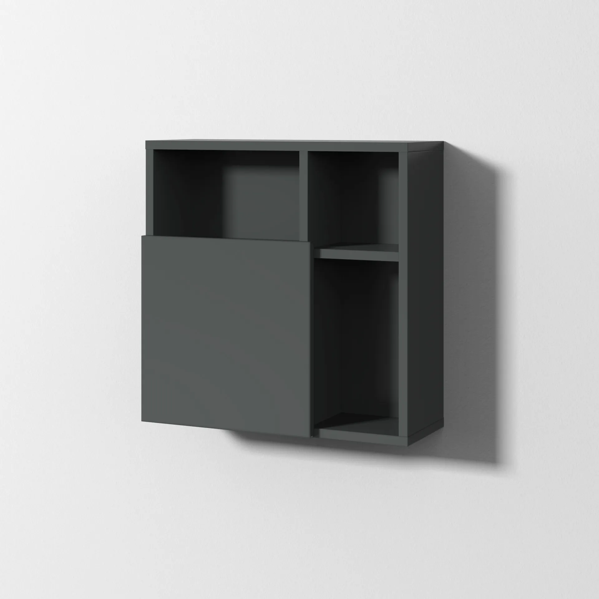 Sanipa Würfelschrank „3way“ 510 × 510 × 197 mm in Anthrazit (matt), links