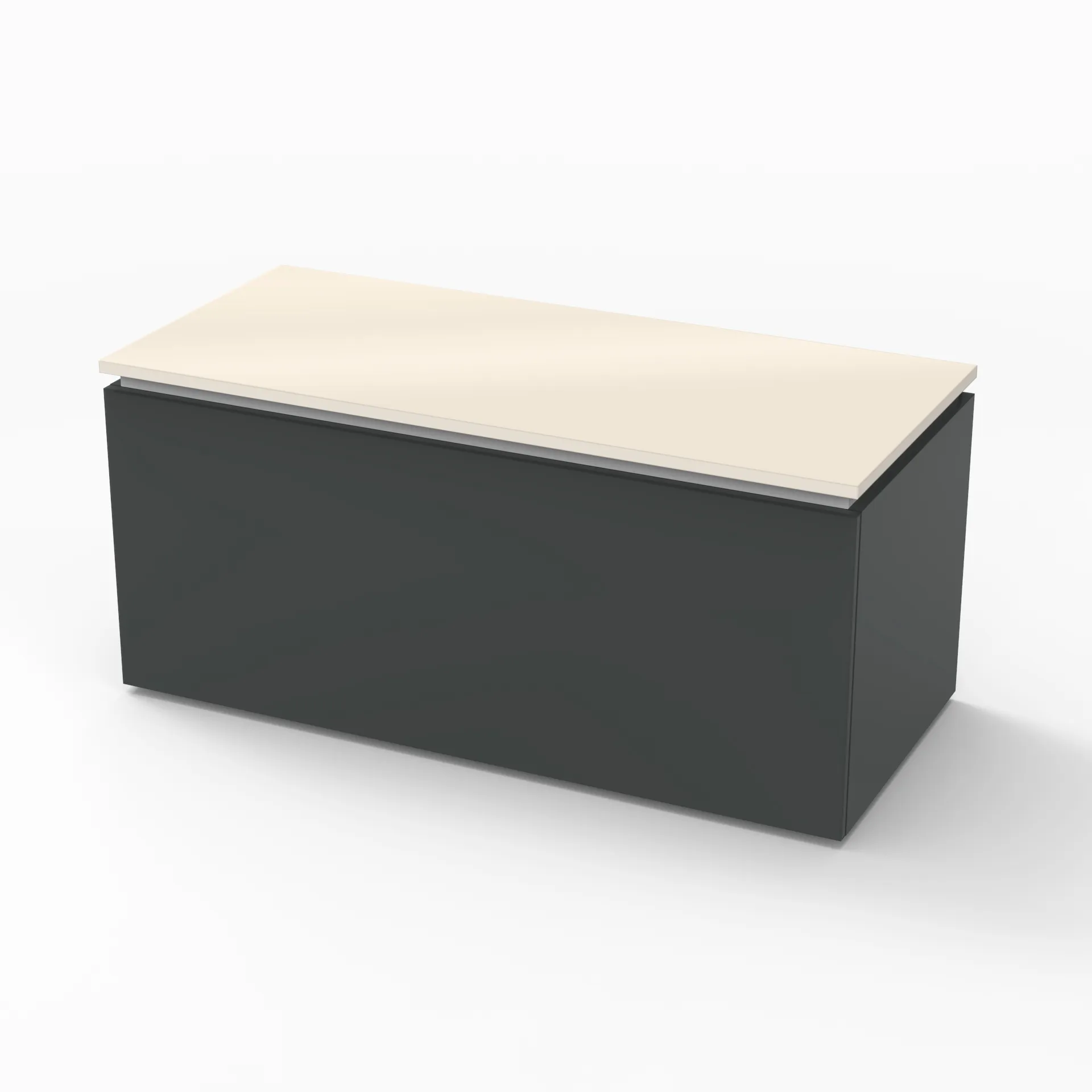 Sanipa Sitztruhe „2morrow“ 1000 × 451 × 451 mm in Anthrazit (matt)