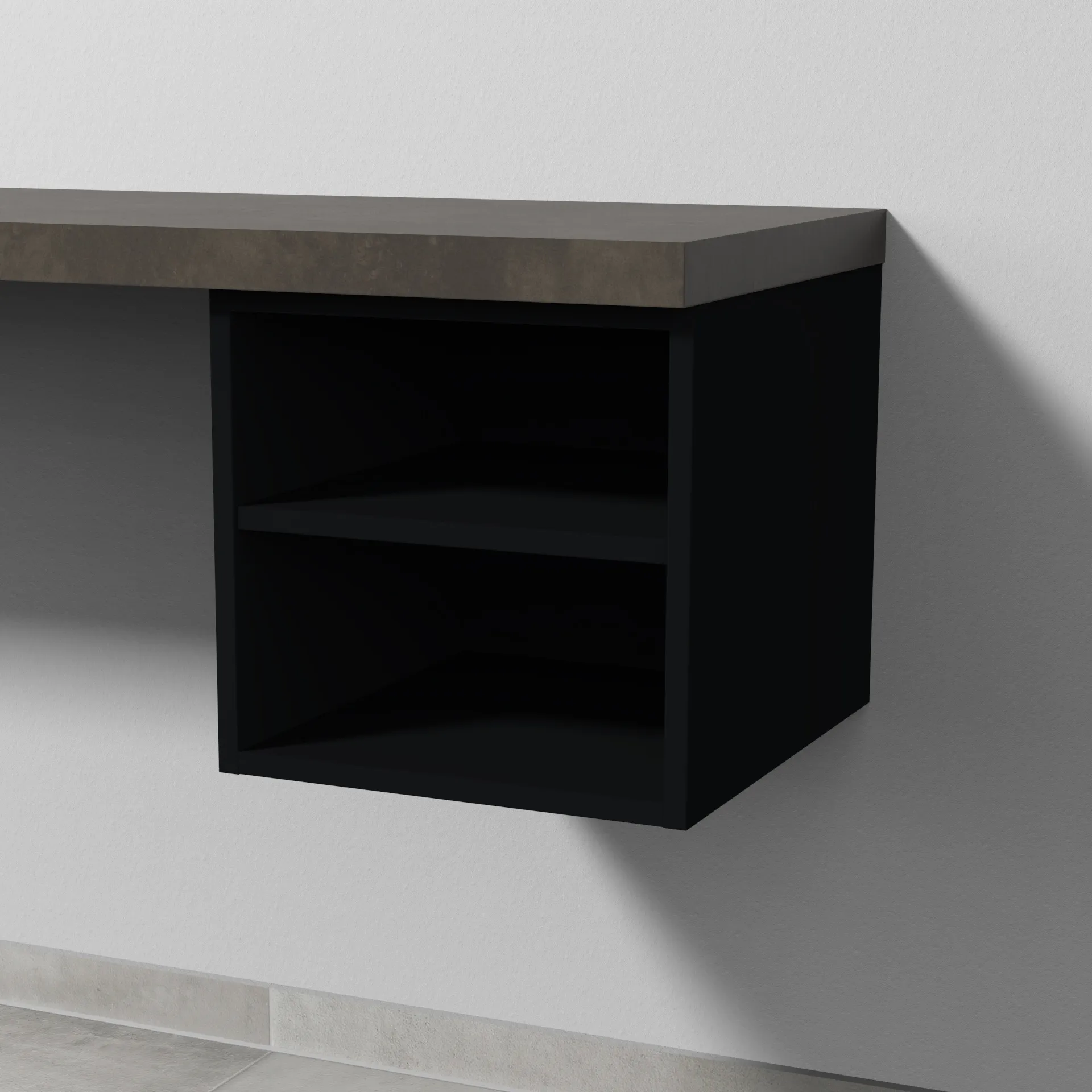 Sanipa Anbauregal „2morrow“ 350 × 340 × 398 mm in Schwarz (matt)