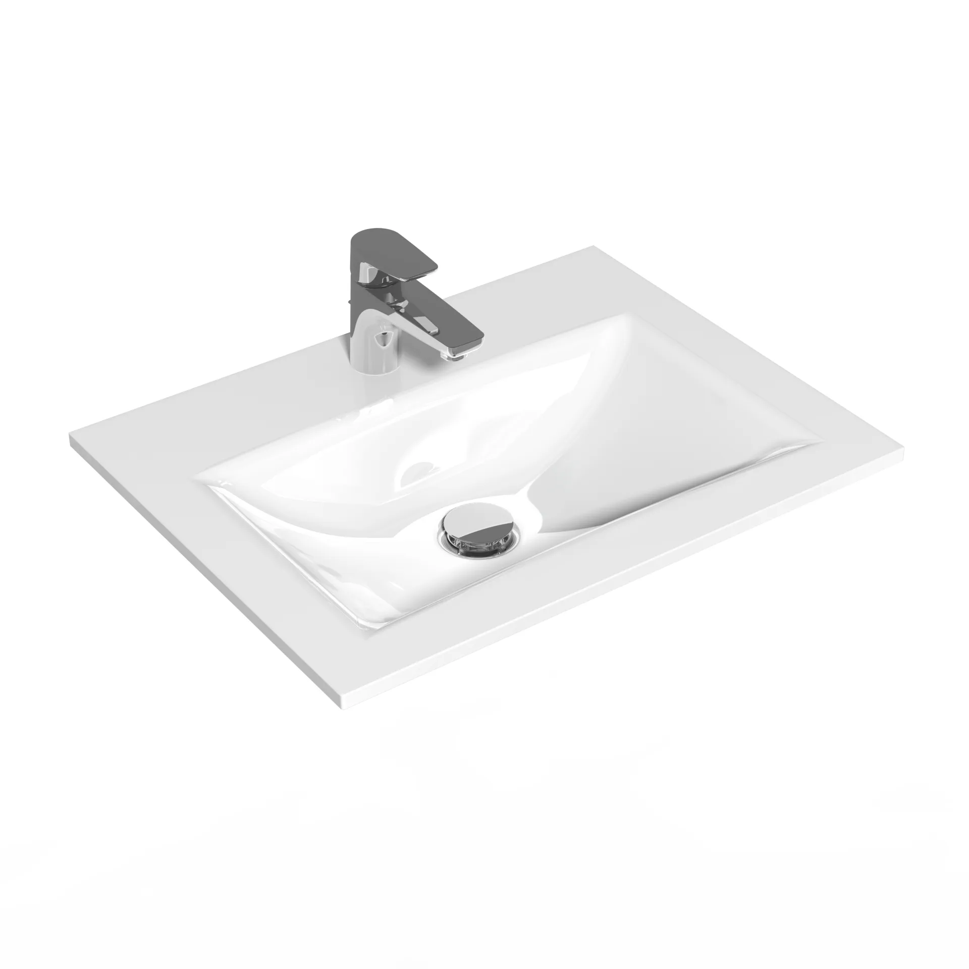 Sanipa Aufsatzwaschtisch, Hahnlochposition mittig 586 × 454 × 139 mm