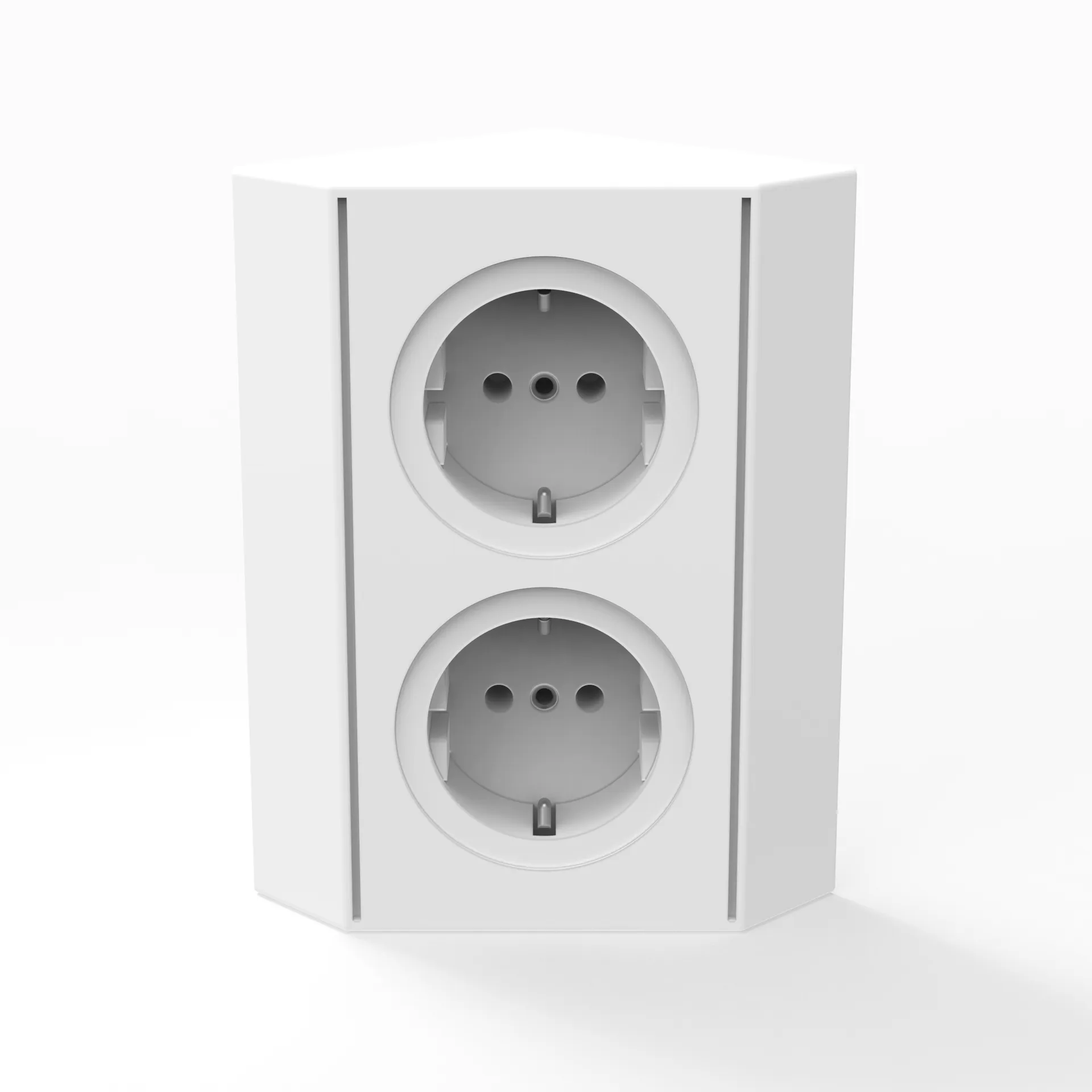 Doppelsteckdosezum Einbau in SchrankmodelleSteckdoseneinheit wird komplett ingewünschtes Schrankmodell eingebaut,bitte Skizze beilegen!Bitte beachten, der Einbau inSpiegelschränke ist nicht möglich.Farbe Kunststoff-weiß