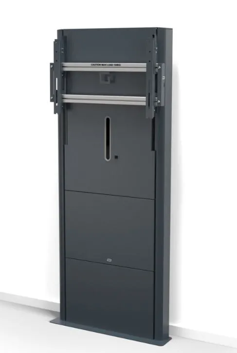 SMS New Presence Speed Wall/Floor - manuell höhenverstellbare Boden-Wandhalterung - bis 98” | max. VESA 600x400 | Traglast 60-90 kg | darkgrey