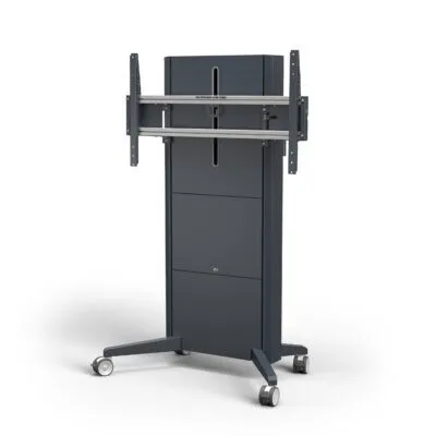 SMS Presence Mobile - motorisch höhenverstellbarer Rollwagen - Update 2021 - bis 84” | max. VESA 1000x600 | Traglast 150kg | darkgrey