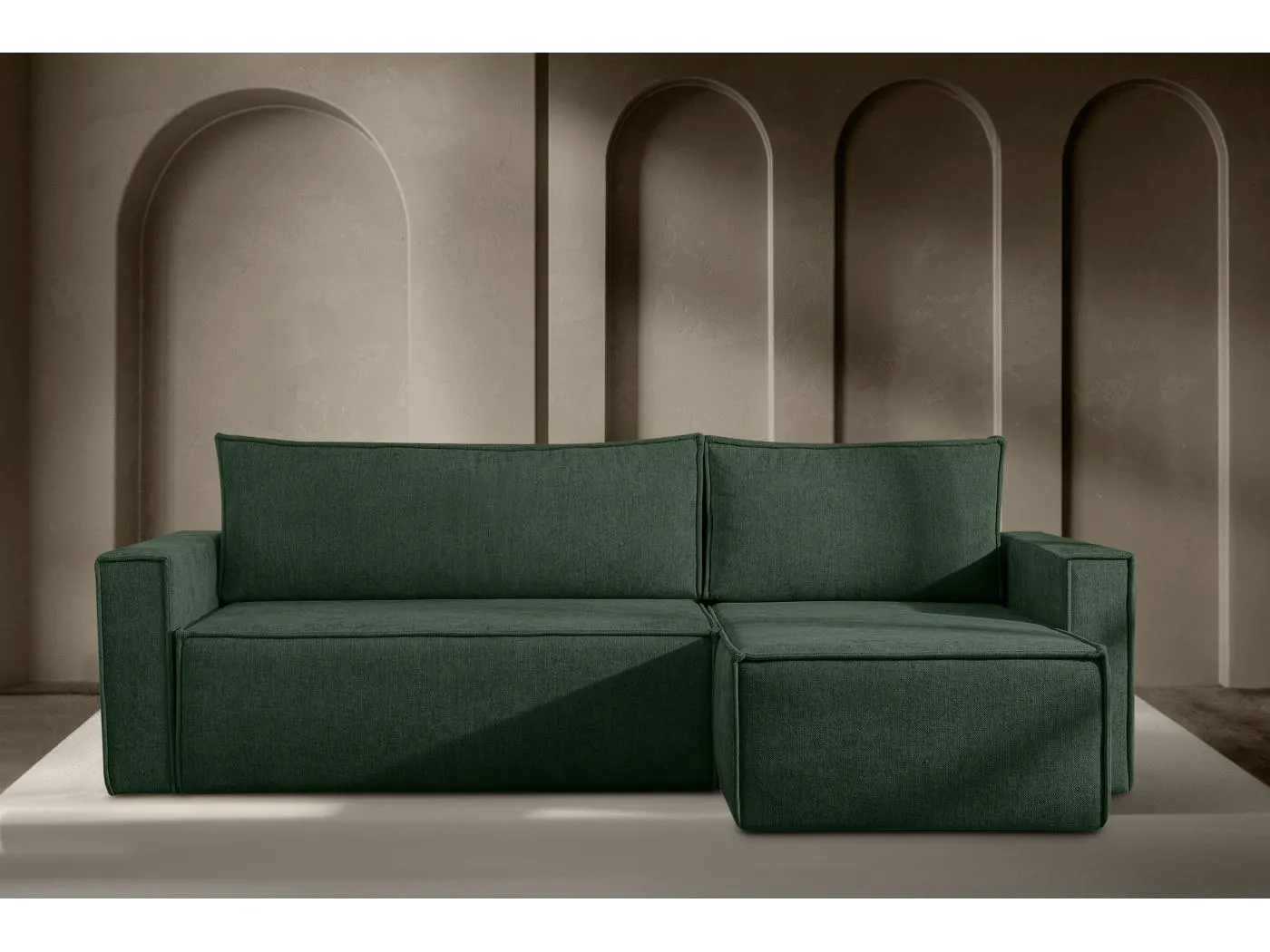 Universal Ecksofa links oder rechts - mit Schlaffunktion - Modern - grün - NAPI II