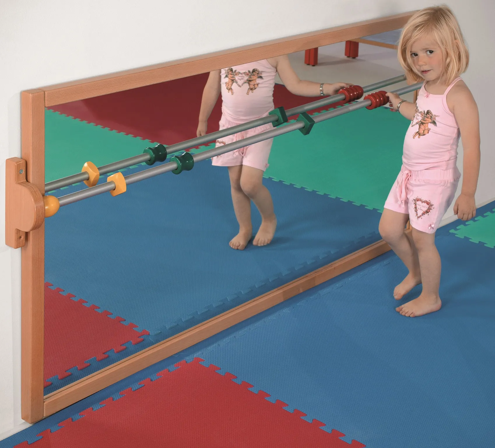 Lauflernspiegel aus Massivholz und Sicherheitsfolie