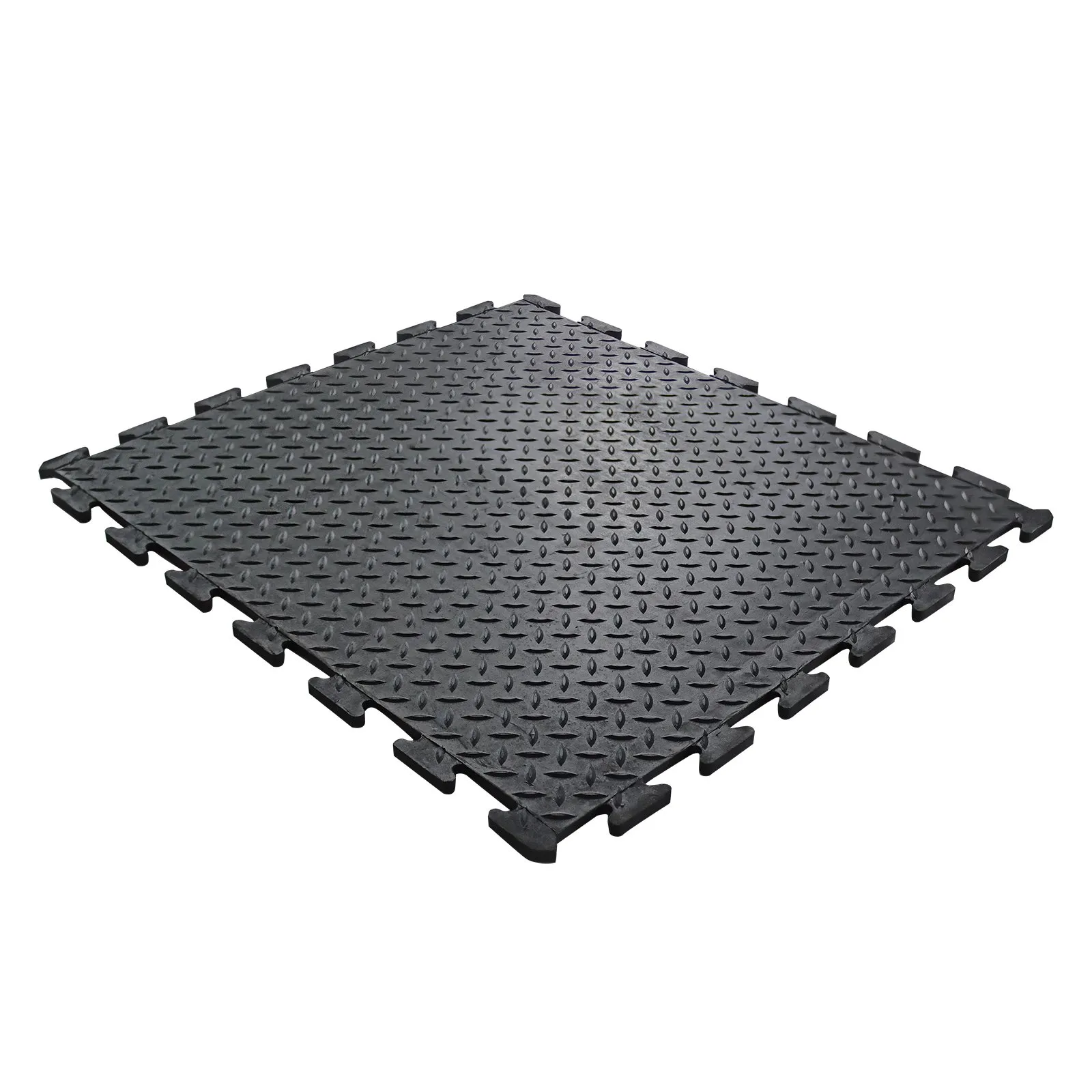 Anti-Ermüdungs-Gummifliese Zentralstück | BxL 80x70cm | Stärke 1,2cm | Schwarz