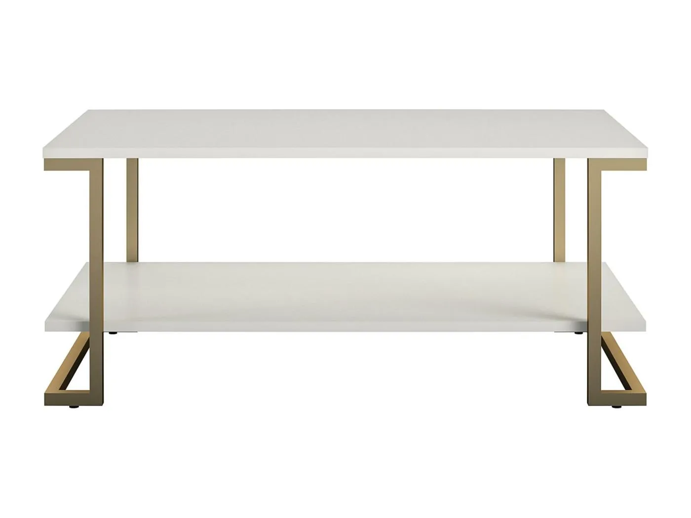 Couchtisch mit 1 Ablage in MDF weiß