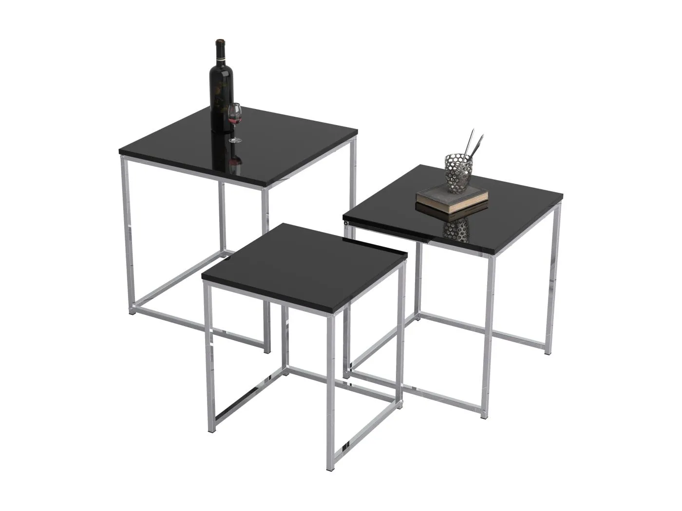 3-tlg. Set Beistelltisch Couchtisch Sofatisch