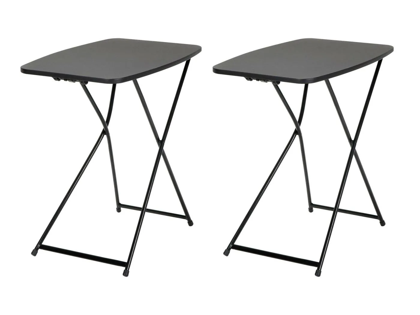 Dorel | 2er Set Klapptische aus schwarzem Harz