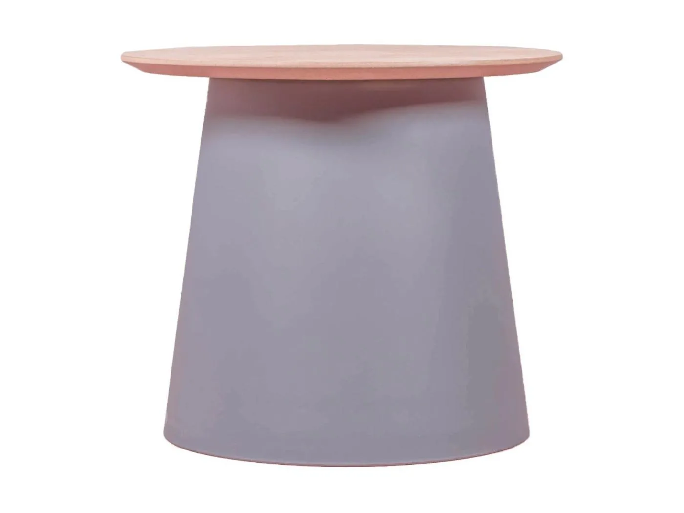 Runder Beistelltisch aus Eichenholz (50 cm) - Norway - Grau