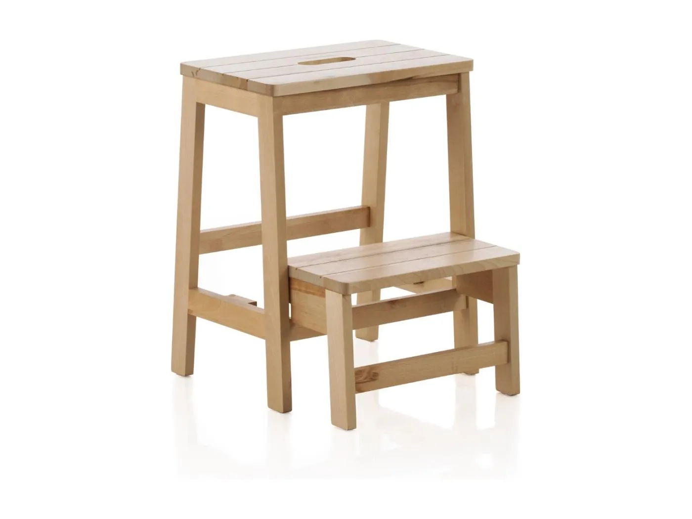 Hocker aus natürlichem Birkenholz