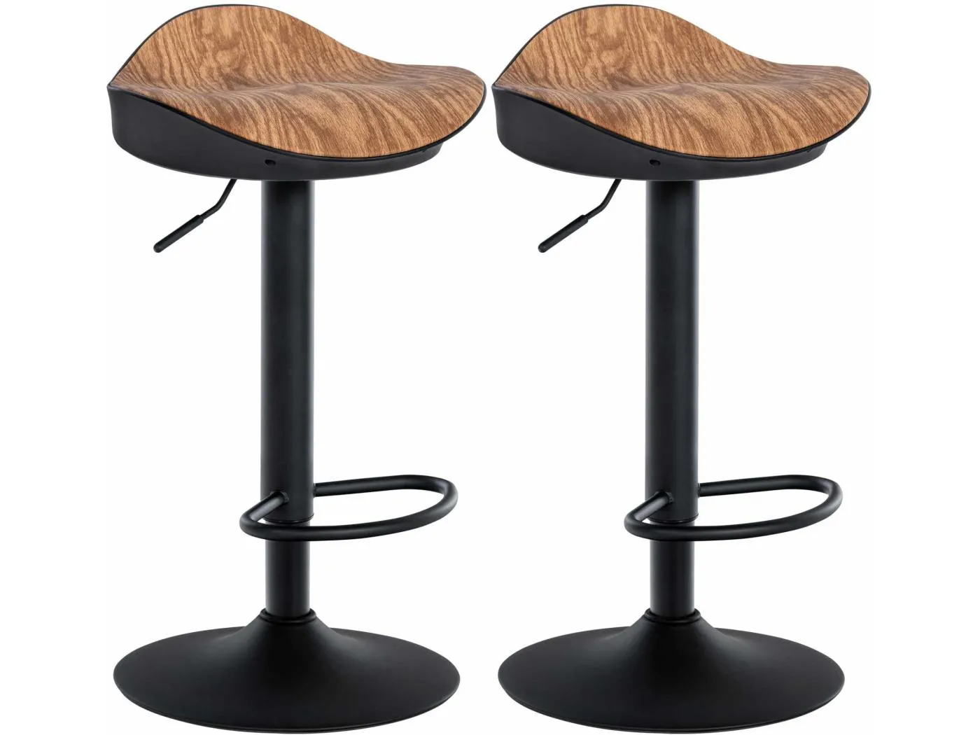 2er Set Barhocker - Kunstleder & Metall - natura - Alisson