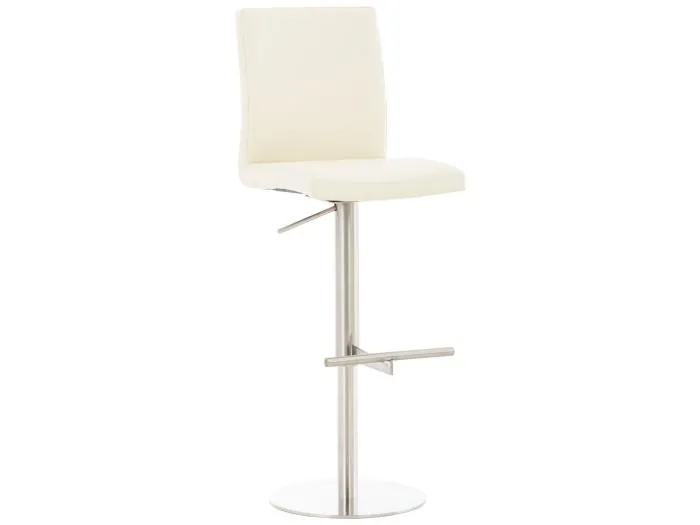 Barhocker - Kunstleder & edelstahl - creme - Cadiz
