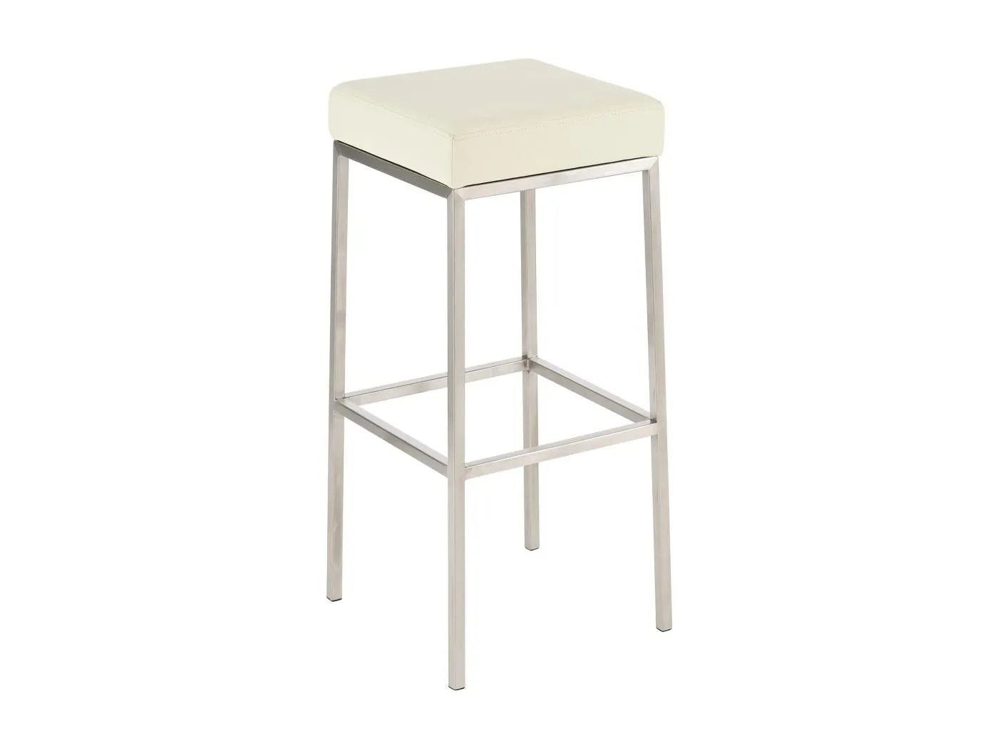 Barhocker - Kunstleder & edelstahl - creme - Montreal 85