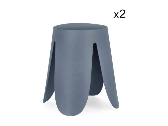 Satz von 2 Hockern aus Messing-Polypropylen - IMOGEN