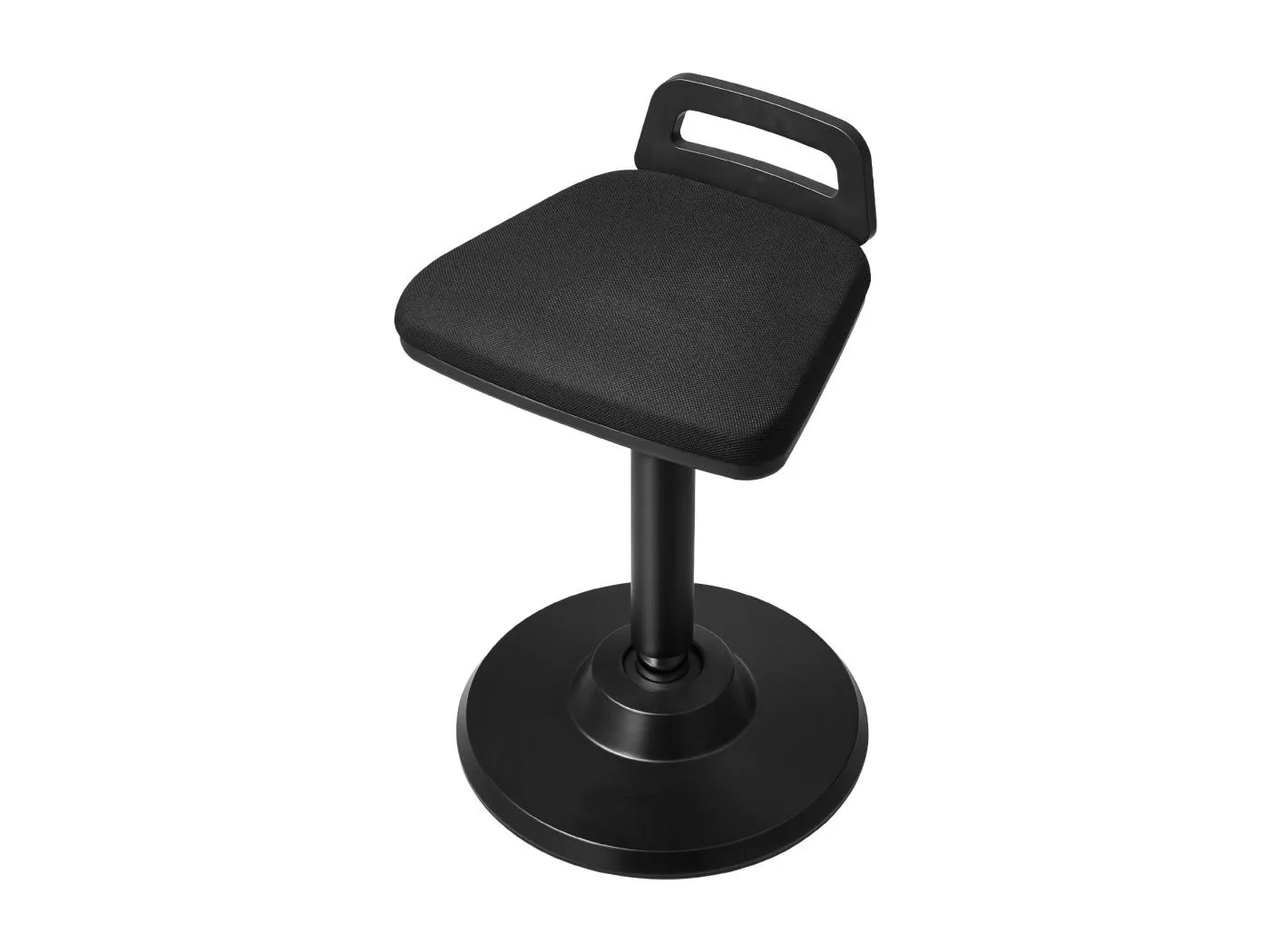 Schwankender Hocker Aktive Sitzgelegenheit Höhenverstellbar (62.48 - 87.38 cm) SucceBuy Wobble Chair Mit Griff, Schwarz