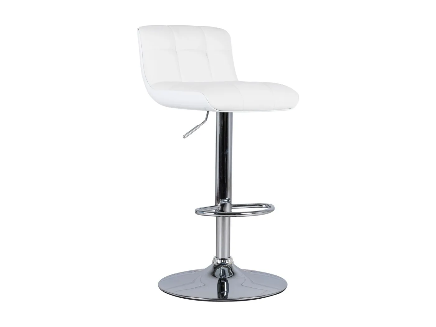 2er-Set gepolsterte Hocker "Kurt" aus Kunstleder mit Gasdruckfeder und Fußstütze, 38,5 x 36,83 cm