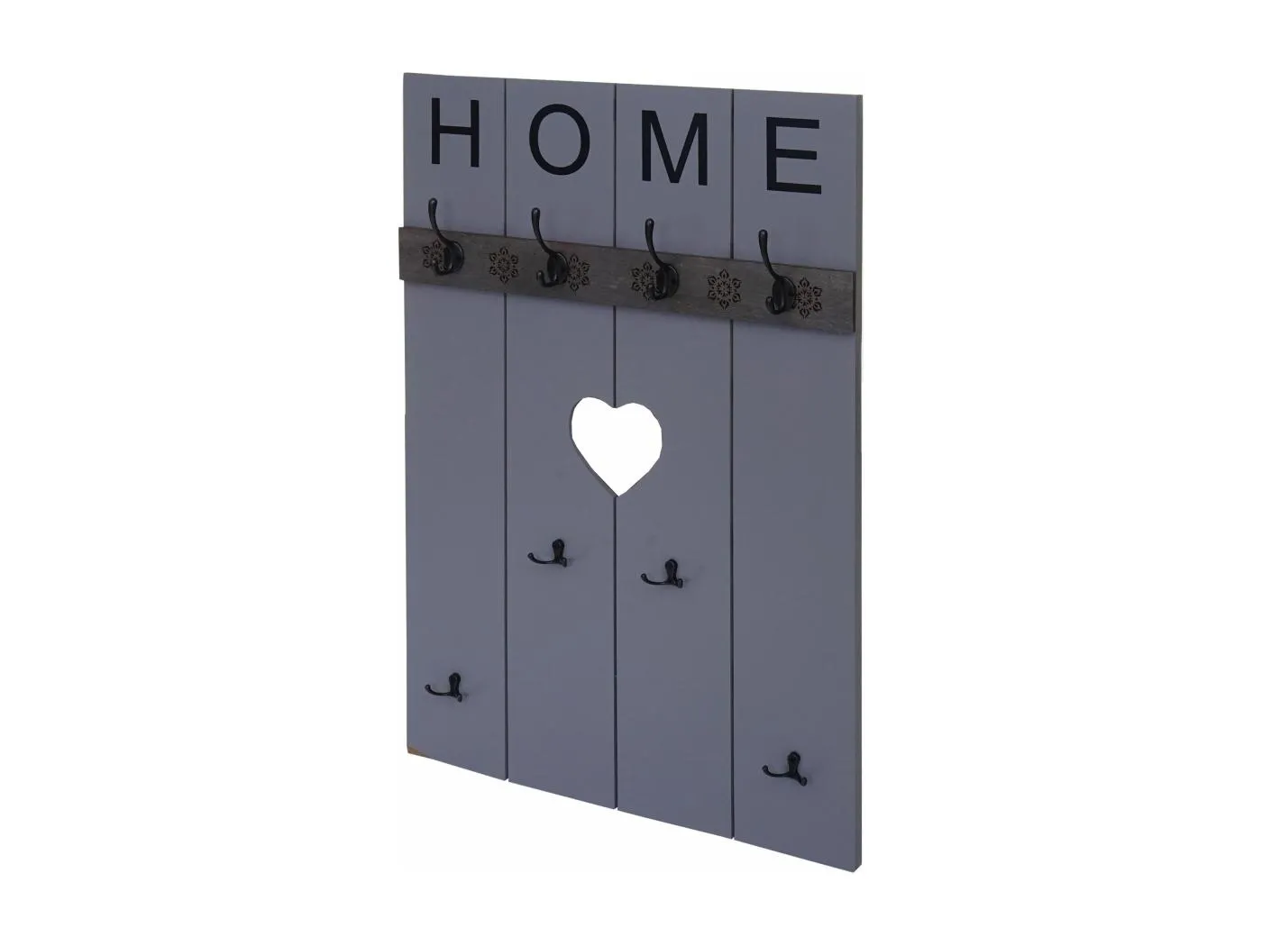 Wandgarderobe MCW-C89 Home Shabby-Look, Grau-blau