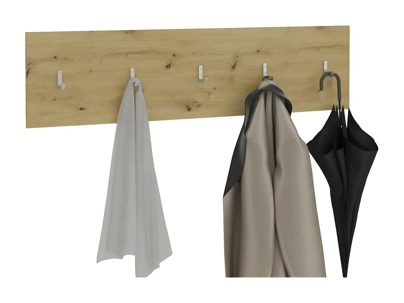 Wandgarderobe mit 5 Haken Belm 8 - L109 cm