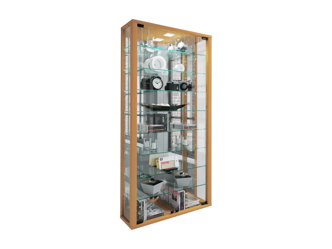 Wandvitrine Glasvitrine Vitrosa Maxi Spiegel