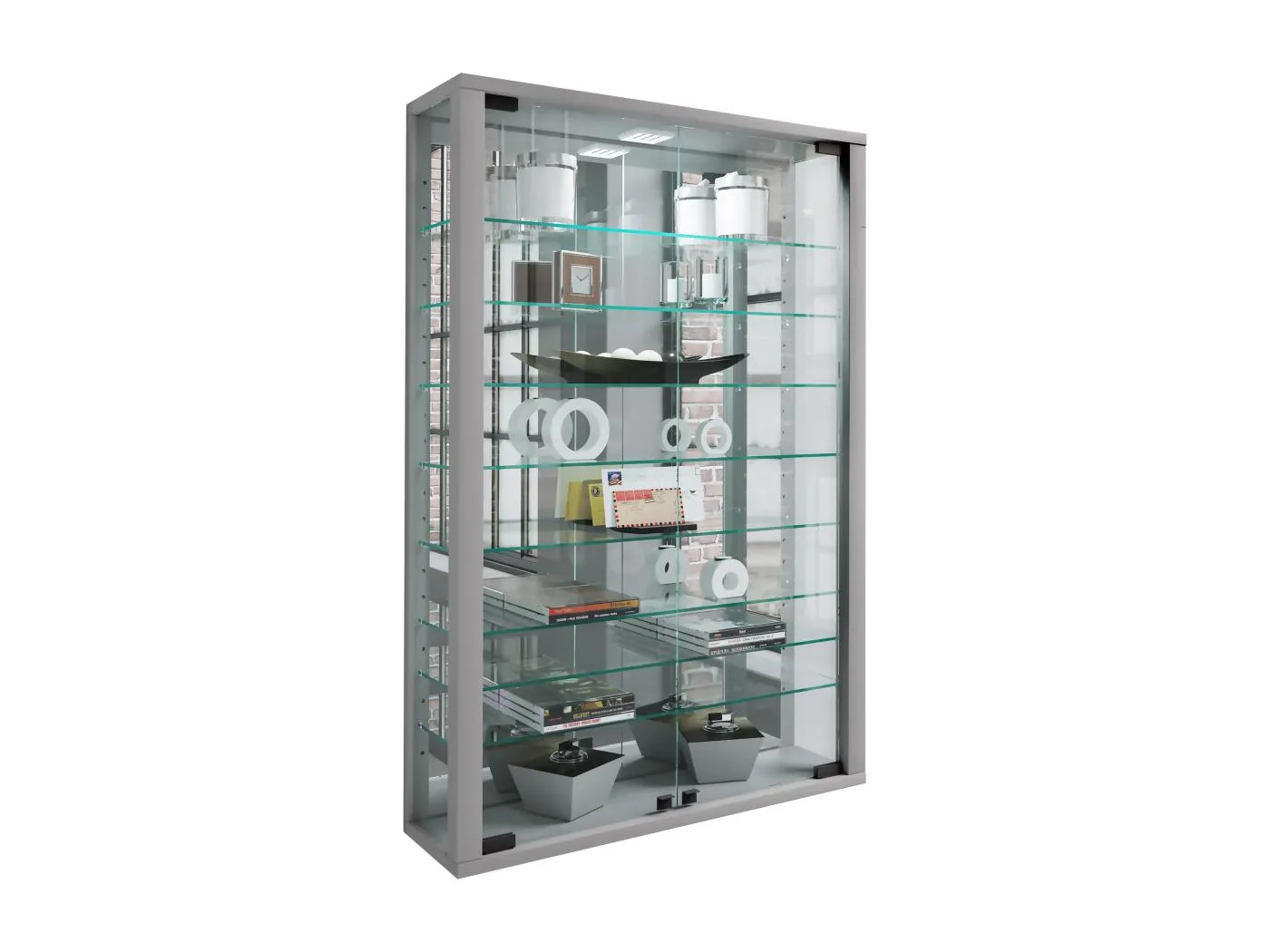 Wandvitrine Glasvitrine Vitrosa Mini Spiegel