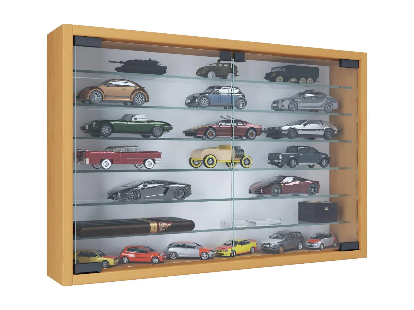 Hängevitrine Wandvitrine Sammel Deko Mandosa XL