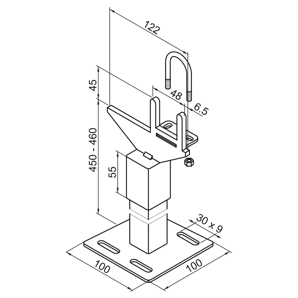 Zubehör Fußkonsole FMORV 45-B3, Sonder-Lack