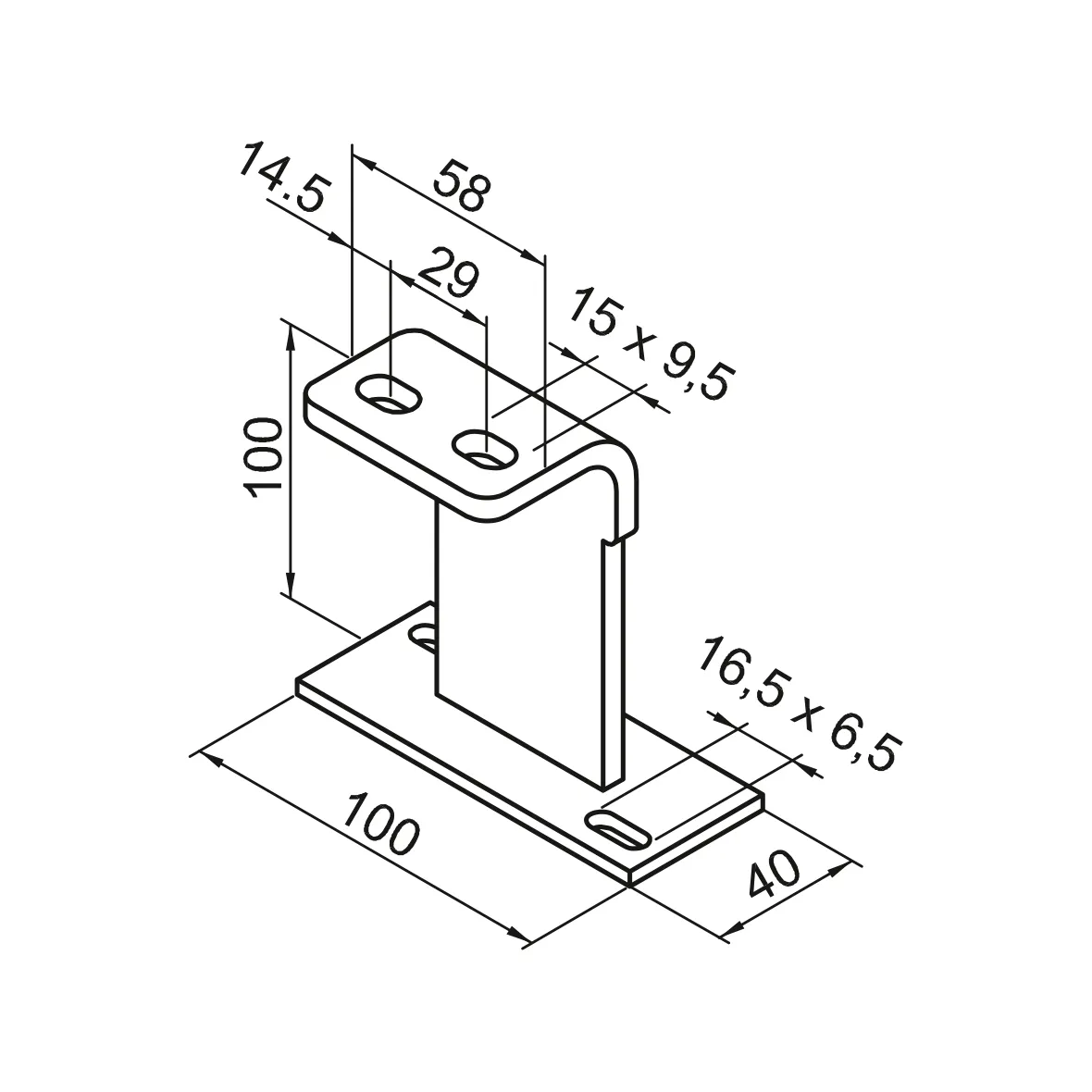 Zubehör Wandkonsole FMORV HDF-2, RAL 9016