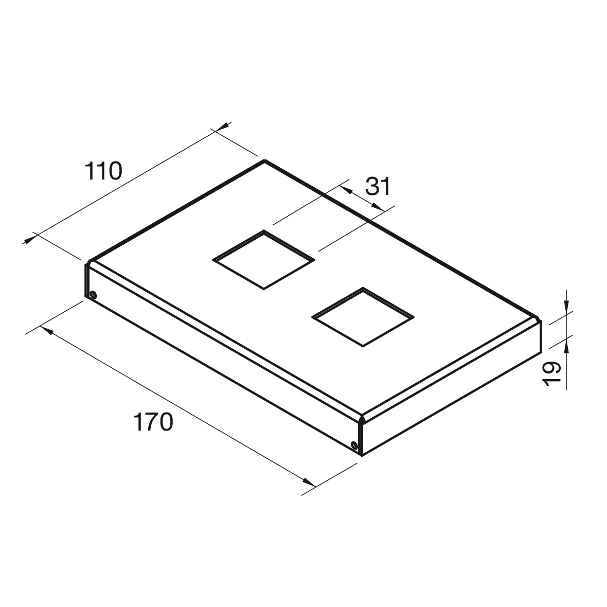 Zubehör Abdeckkappe f. FMORV HD10 + HD45, RAL 9016
