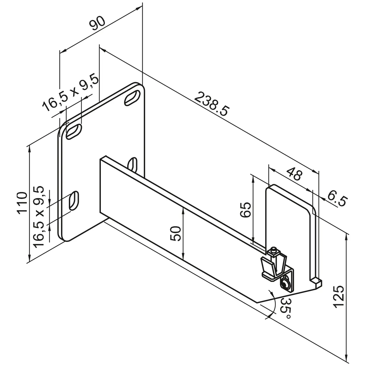 Zubehör Wandkonsole WMORV-R4, RAL 9016