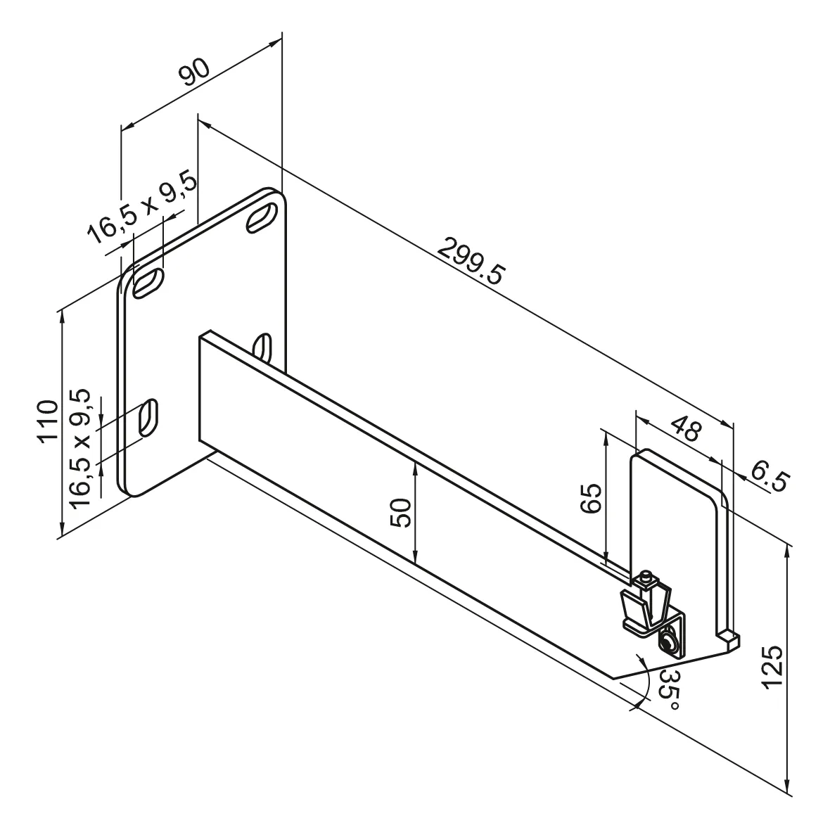 Zubehör Wandkonsole WMORV-R5, RAL 9016
